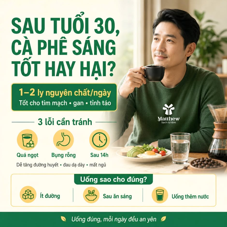 BƯỚC QUA TUỔI 30, LY CÀ PHÊ SÁNG LÀ LIỀU THUỐC BỔ HAY CON DAO HAI LƯỠI?